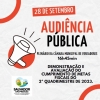 CONVOCAÇÃO DE AUDIÊNCIA PÚBLICA PARA DEMONSTRAÇÃO E AVALIAÇÃO DO CUMPRIMENTO DE METAS FISCAIS DO 2º QUADRIMESTRE DE 2023.