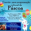 Convite para programação cultural de Páscoa