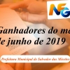 Nota Fiscal Gaúcha ganhadores da extração municipal do mês de junho de 2019